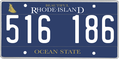 RI license plate 516186