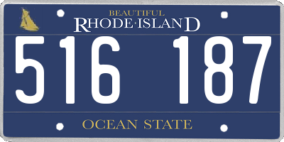 RI license plate 516187