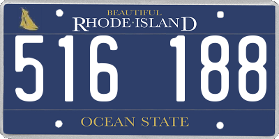 RI license plate 516188