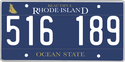 RI license plate 516189