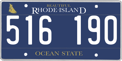 RI license plate 516190