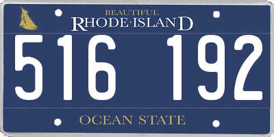 RI license plate 516192
