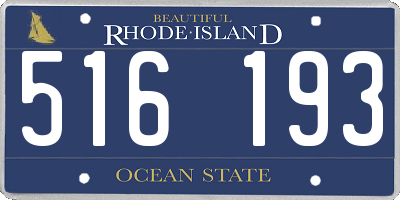 RI license plate 516193