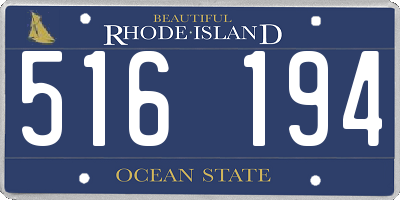 RI license plate 516194