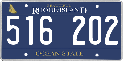 RI license plate 516202