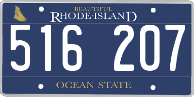 RI license plate 516207