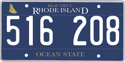 RI license plate 516208