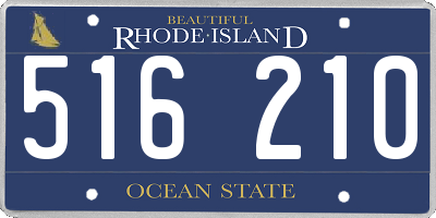 RI license plate 516210
