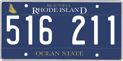 RI license plate 516211