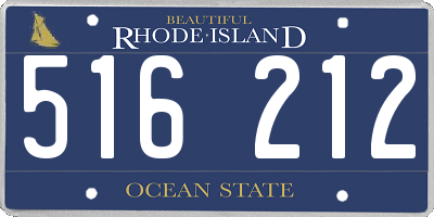 RI license plate 516212