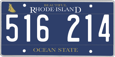 RI license plate 516214