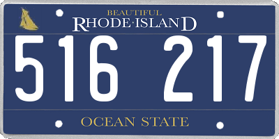 RI license plate 516217