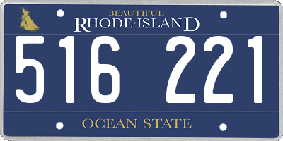RI license plate 516221