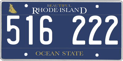 RI license plate 516222