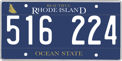 RI license plate 516224