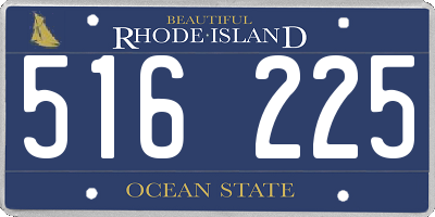 RI license plate 516225