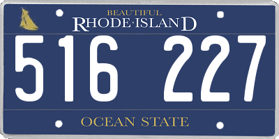RI license plate 516227