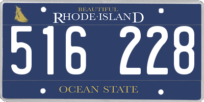 RI license plate 516228