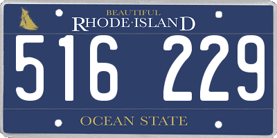 RI license plate 516229