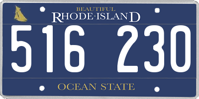 RI license plate 516230