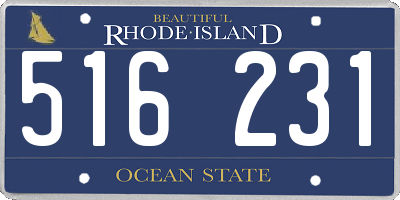 RI license plate 516231