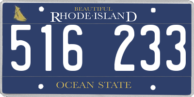 RI license plate 516233