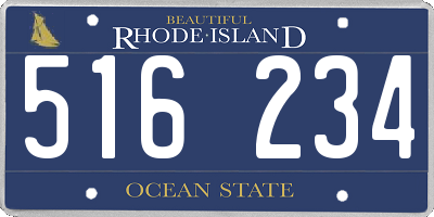 RI license plate 516234
