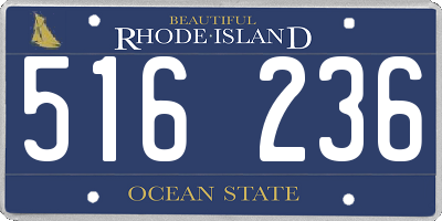 RI license plate 516236