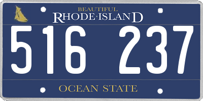 RI license plate 516237