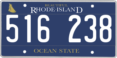 RI license plate 516238