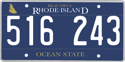 RI license plate 516243