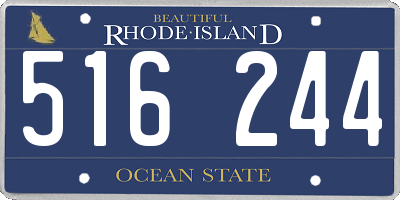 RI license plate 516244