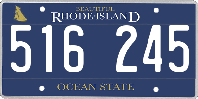 RI license plate 516245