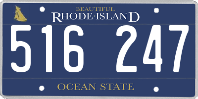 RI license plate 516247