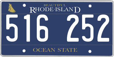 RI license plate 516252
