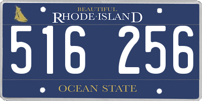 RI license plate 516256