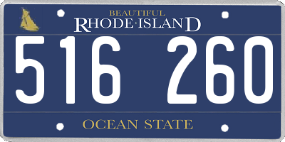 RI license plate 516260