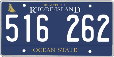 RI license plate 516262