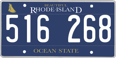 RI license plate 516268