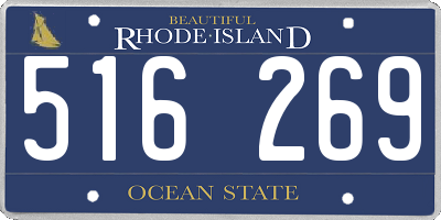 RI license plate 516269