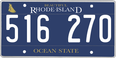 RI license plate 516270