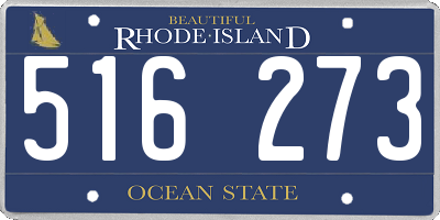 RI license plate 516273