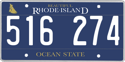 RI license plate 516274