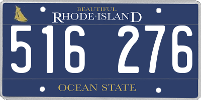 RI license plate 516276