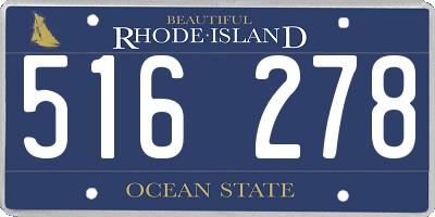 RI license plate 516278