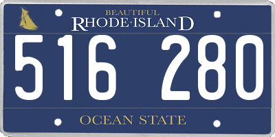RI license plate 516280