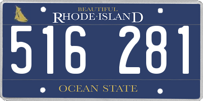 RI license plate 516281