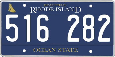 RI license plate 516282