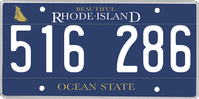RI license plate 516286