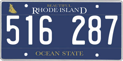 RI license plate 516287